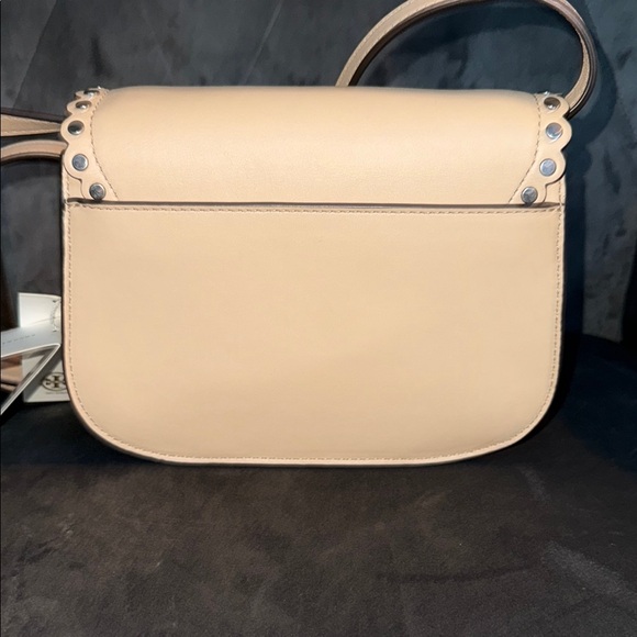 Tory Burch Cream Britten Studs Small Saddle Bag - Picture 4 of 8